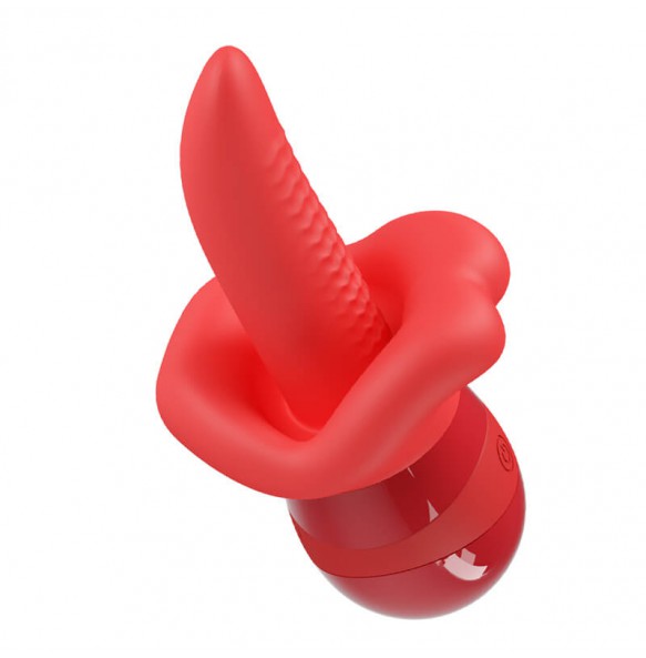 PRETTY LOVE - Obelia Swaying Tongue Stimulator Vibrator (Chargeable - Red)